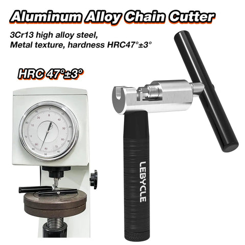Pro Bike Chain Tool For Six To Twelve Speed Chains, Chain Breaker with Hardened Steel HRC 47-49 and Gauge Display