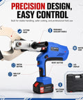 Cordless Hydraulic Cable Cutter With LED Display Heavy Duty Electric Wire Cutting Tool 18V 4.0Ah battery