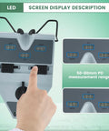 Digital Pupillometer For Eye Exams 50 To 80 Mm PD Meter With Auto Shutoff And Memory Function CE Approved Pro Grade Optical Tool For Eye Docs And Clinicians, LED display