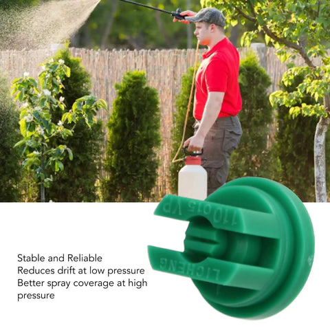 Man using high-pressure sprayer with Flat Fan Sprayer Nozzle Set Of 20 High Pressure Plastic Sprayers For Farmers And Gardeners