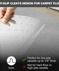 Low Pile Up To One Quarter Inch Thick Carpet Chair Mat With Extended Lip For Heavy Duty Office Desk Chairs Protects Carpeted Floors Semi Transparent Shield For Gaming And Computer Setups Guards Against Chair Scuffs And Wear