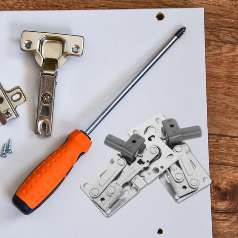 45 Degree Tip Out Frameless Cabinet Hinges With Soft Close Damper for Quiet No Slam Smooth Closing and Noise Reduction, 1 Pair