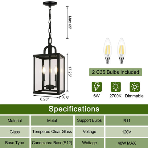 Heck Of A Solid Knockout Outdoor And Indoor Pendant Light With Sleek Black Steel Build And Clear Glass Shade Straight Upgrade for entryway, 17.25in tall.