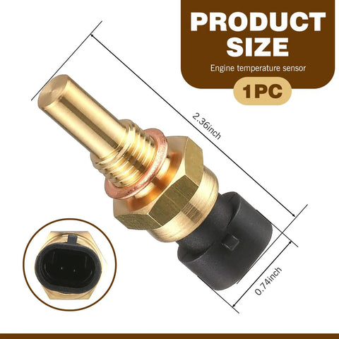 No Hassle Plug And Play Automotive Engine Temperature Sensor Replacement For Delphi Models OE 15369305 gold finish size