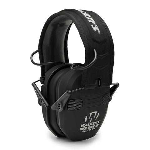 Razor Electronic Quad Muffs With Bluetooth 360 Degree Sound Capture 4 Microphones 23 dB NRR Hearing Protection For Range Shooting Black Includes 2 AAA Batteries