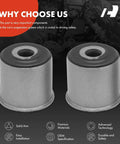 2 Pack Front Suspension Track Bar And Panhard Bar Bushings For Jeep Grand Cherokee WJ 1999-2004 Direct Replacement Front Left And Right Metal And Rubber Polished Finish Rust Protected Easy Install silver bushings