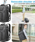 SWICKY RICOOI rolling backpack, dark gray 17-inch laptop bag on wheels.