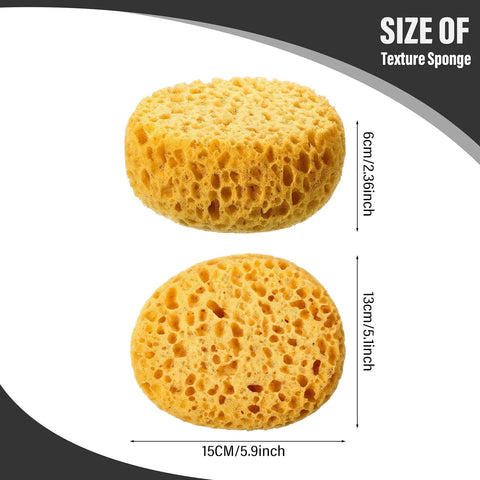 Knockdown Texture Sponge For Drywall Patch And Ceiling Repair DIY Home Texture Tool 2 Pack Ready To Expand When Wet dimensions