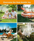 Outdoor Standing Mister For Patio Cooling, 26.2 Ft Portable Misting Station With Ultra Fine Mist in backyard and poolside use