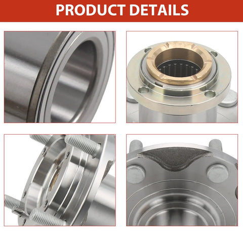 Close-up of Beefy Front Wheel Bearing And Hub Assembly For Toyota Tacoma 1995 2004 4WD With 2.4L 2.7L Or 3.4L Engine Replacement Kit