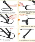 Installation guide for the Sleek Carbon Fiber And Aluminum Rear Bike Rack For Mountain And Road Bikes.