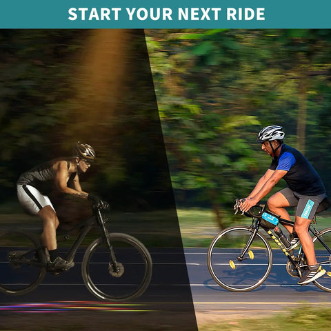 Cyclists riding on mountain and road bikes, one in motion and one at rest, highlighting versatility of bike axle set.