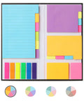 Neon Sticky Notes Set 410 Pack With 150 Neon Index Tabs and Divider Pads for Planner Journal Bible Study Office School