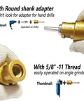 Dry And Wet Diamond Hole Saw Set, 5-Piece Core Drill Bit Kit For Ceramic Tile Marble Brick Granite, adapter shown