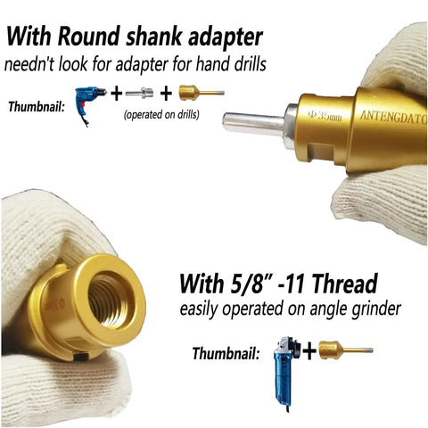 Dry And Wet Diamond Hole Saw Set, 5-Piece Core Drill Bit Kit For Ceramic Tile Marble Brick Granite, adapter shown