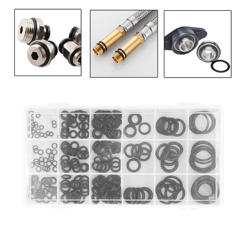 225Pcs NBR O Ring Assortment Kit Pro Grade With 18 Oil Resistant Sizes In Transparent Storage Box For Automotive Use