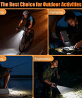 Outdoor Power Bank 33800mAh With Solar Charging And Super Bright LED Flashlight Portable Charger in various outdoor activities.