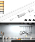 Plug In 24 Inch Under Cabinet Light Bar With Wave Sensor, Touchless Dimming, 1400 Lumen LED Strip above kitchen counter
