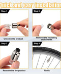 Installation steps for 8 Pack LED Tire Valve Stem Cap Lights Waterproof Motion Activated Lit Neon Wheel Lights For Tire Valve Spokes