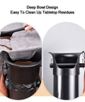 Floor Standing Espresso Knock Box For Hassle Free Daily Pulls - Heavy Duty Commercial coffee grounds bin with deep bowl design.