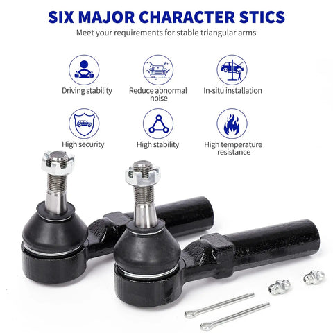 2Pc Front Outer Tie Rod Ends Replacement Set Fits Chevrolet Impala Buick Century Monte Carlo Pontiac Grand Prix And Chevy Impala Limited 1997 2016 Models Durable Heavy Duty Steering Upgrade, metal steering parts with hardware