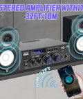 BT398A Stereo Amplifier Receiver With Bluetooth USB SD FM Radio Optical And Coaxial Inputs 900W Peak Power 2 Channel Home Audio Amplifier