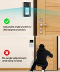 360 Degree Adjustable Doorbell Mount For Ring Video Doorbells And Battery Doorbells, No Drill Install, Easy Setup, Wide Angle Holder
