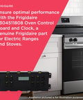 5304511908 Oven Control Board And Clock For Electric Ranges And Stoves Black Replacement Part Shown Installed In Range