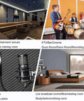 Self Adhesive Peel And Stick Soundproof Acoustic Foam Rolls High Density Waterproof Wall Padding For Home Studio Heavy Duty Noise Reduction Gray 7Cm Thick in music training room