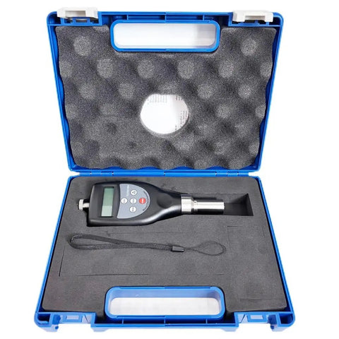 Big League Portable Wood Density Meter Delivering Plus Minus 0.01 G Cm Cubic Precision inside a protective case for easy transport.