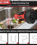 Workhorse Manual Or Drill Powered Drain Snake With Sixteen Point Four Foot Manganese Steel Cable To Easily Yank Nasty Sink Shower Bathtub And Toilet Pipe Gunk Loose in kitchen sink.