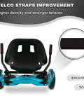 Hoverboard Seat Attachment For Kids And Grownups, Go Kart Attachment For Self Balancing Scooters with Velcro straps, Black.