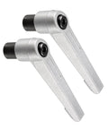 Clamping Lever Handles With M8 Female Thread 72mm Lever Length 4mm Hex Socket Adjustable Quick Release Locking Rotating Knobs Silver