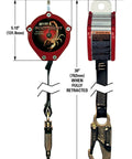 Scorpion 9 Foot Personal Fall Limiter With Carabiner And Swivel Shackle For Harness D Ring Retractable Lifeline details