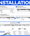 Installation steps for 2Ft LED Shop Light 20W 3000LM 6500K T8 Fixture With Clear Cover Linkable Tube Lights on ceiling