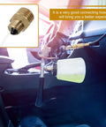 Heavy Duty Rotatable Flexible Air Blower Hose Kit For Car Maintenance And Washing, showcased with a connection adapter in use.