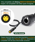 3 Pin Female Ebike Half Twist Throttle For Bafang BBS01B BBS02B BBSHD Mid Motors Waterproof Speed Handlebar DIY Friendly Replacement Part