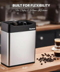 Automatic Electric Portafilter Cleaner With Quick Snap Three Way Mount And Six Liter Reservoir Fits Fifty One And Fifty Eight Millimeter Espresso Baskets No Mess Barista Approved Maintenance For Top Shelf Coffee Rig Zero Grind Leftovers Daily on kitchen counter.
