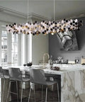 Slick Postmodern Led Pendant Lamp Bringing That Sick Dining Room Vibe With A Minimalist Modern Chandelier Design to kitchen island.