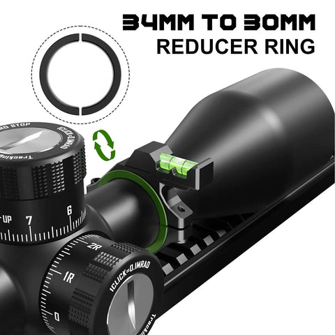Scope Bubble Level For 25.4mm, 30mm And 34mm Tubes, Precision Alignment Tool For Riflescopes, Quick Mount, with reducer ring