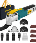 2.5 Amp Corded Oscillating Multi Tool Kit With Six Variable Speeds And 3 Degree Oscillation, Includes 28 Accessories and carry bag