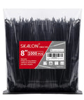 8 Inch Zip Ties 1000 Pack Heavy Duty Workhorse Zip Ties With 40 Lb Tensile Strength Black For Indoor And Outdoor Use Weatherproof Fastening Solution Ideal For Cord Management, DIY Projects, Garden Wiring, And Fast, Reliable Outdoor Fixtures packet.