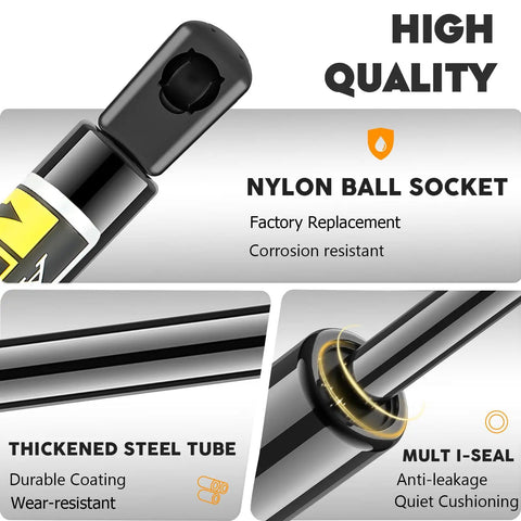Ford Escape Rear Hatch Lift Supports for 2001-2012 featuring nylon ball socket and durable steel tube details.