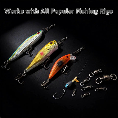 Ball Bearing Fishing Swivels 30/50 Pack For Saltwater And Freshwater, Smooth 360 Rotation Reduces Line Twist, Dope Pro-Grade Upgrade For Faster, Smoother Retrieves And Fewer Tangles, Heavy-Duty Stainless Steel Build For Every Angler., assorted fishing lures with ball bearing swivels