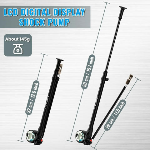 Digital Shock Pump For Mountain Bikes With 300 Psi High Pressure Front Fork And Rear Suspension Air Pump Digital Display
