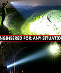 Person using Beefy 3000 Lumens Small LED Flashlights 4 Pack With 5 Modes Zoomable Water Resistant for night hiking adventure