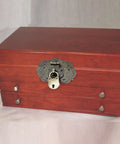 Wooden box with Antique Brass Hasp Clasp With Screws For Jewelry Box And Wooden Case Retro Style Decorative Latch Lock For Vintage Furniture.