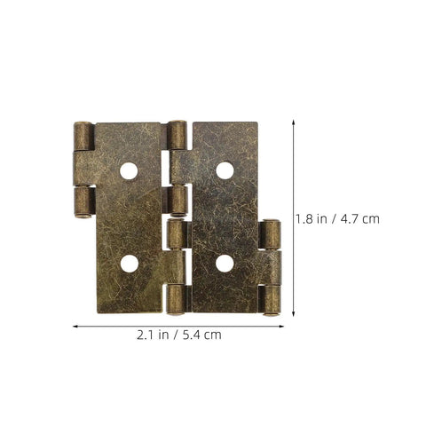 Heavy Duty Double Folding Door Hinges For Room Dividers And Partition Screens, Cold Rolled Steel, Rust Proof, Easy Mounting, Retro Style Furniture Hinges, 20 Pack For Smooth, Sturdy Folding And Long Lasting Use. 1.8 x 2.1 in
