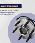 Front Wheel Bearing Hub Assembly 2Pcs For 2000-2008 Cadillac Escalade with 6 Lug Bolts And ABS showing sealing performance