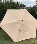 Replacement Canopy For 9ft Patio Umbrella With 6 Ribs 52 To 53 Inch Span Beige 220D Polyester Fade Resistant UV30 on grass